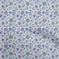thumbnail image 1 of oneOone Georgette Viscose Light Purple Fabric Fruits Craft Projects Decor Fabric Printed By The Yard 42 Inch Wide, 1 of 1