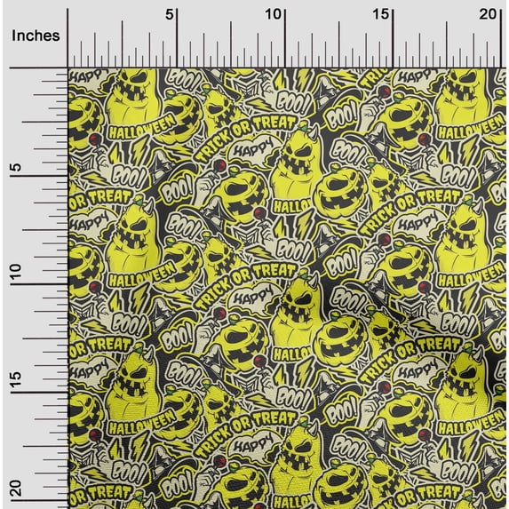 oneOone Georgette Viscose Lime Green Fabric Halloween Craft Projects Decor Fabric Printed By The Yard 42 Inch Wide