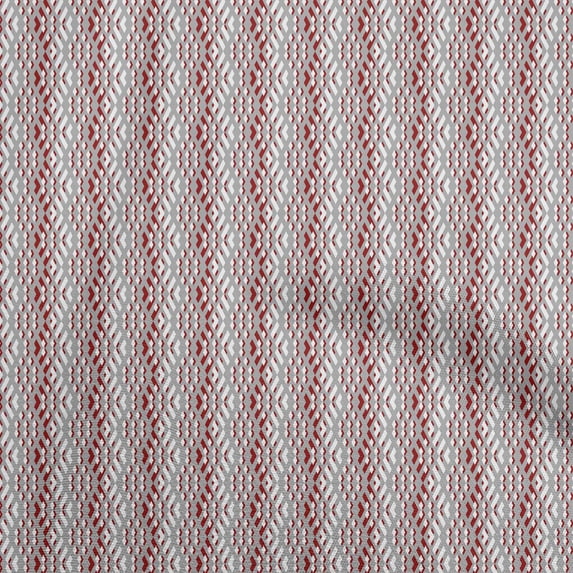 oneOone Georgette Viscose Maroon Fabric Geometric Craft Projects Decor Fabric Printed By The Yard 42 Inch Wide