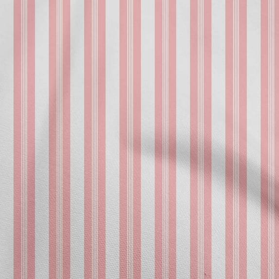 oneOone Georgette Viscose Medium Pink Fabric Stripes Sewing Craft Projects Fabric Prints By Yard 42 Inch Wide