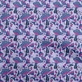 thumbnail image 1 of oneOone Georgette Viscose Medium Purple Fabric Mushroom Quilting Supplies Print Sewing Fabric By The Yard 42 Inch Wide, 1 of 5