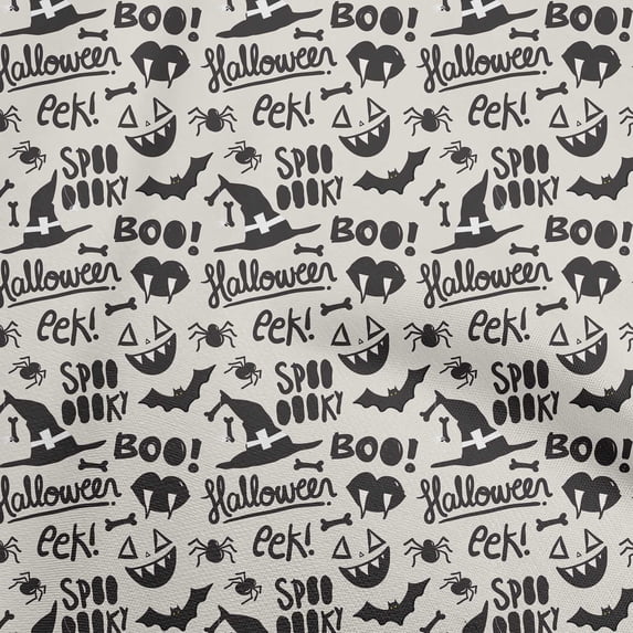 oneOone Georgette Viscose Off White Fabric Halloween Sewing Craft Projects Fabric Prints By Yard 42 Inch Wide