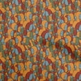 thumbnail image 1 of oneOone Georgette Viscose Orange Fabric Abstracts Fabric For Sewing Printed Craft Fabric By The Yard 42 Inch Wide, 1 of 5