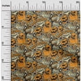 thumbnail image 1 of oneOone Georgette Viscose Orange Fabric Halloween Dress Material Fabric Prints Fabric By The Yards 42 Inches Wide, 1 of 1