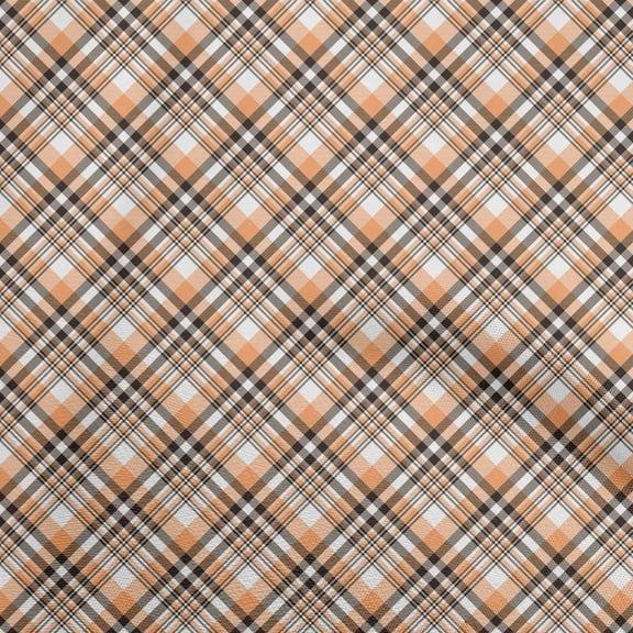 oneOone Georgette Viscose Orange Fabric Plaid Sewing Craft Projects Fabric Prints By Yard 42 Inch Wide