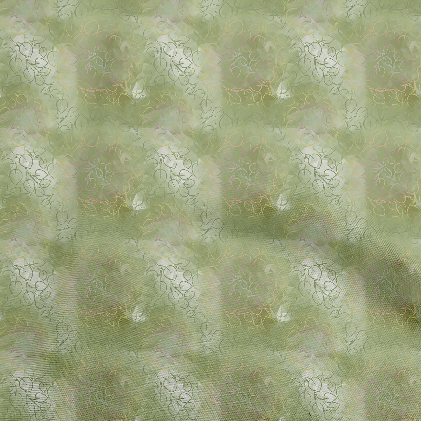 Pear Material oneOone Georgette Viscose Pear Green Fabric Leaves Dress Material ...
