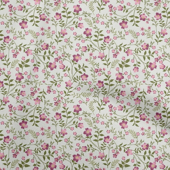 oneOone Georgette Viscose Pink Fabric Florals Sewing Material Print Fabric By The Yard 42 Inch Wide