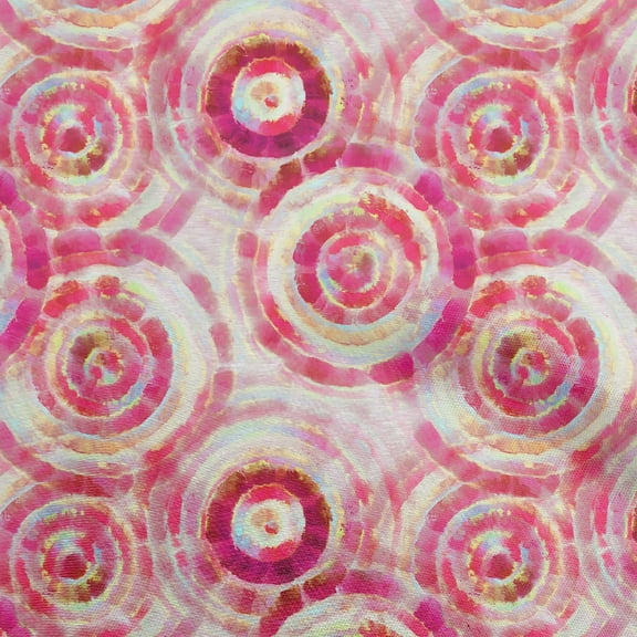 oneOone Georgette Viscose Pink Fabric Tie Dye Dress Material Fabric Print Fabric By The Yard 42 Inch Wide