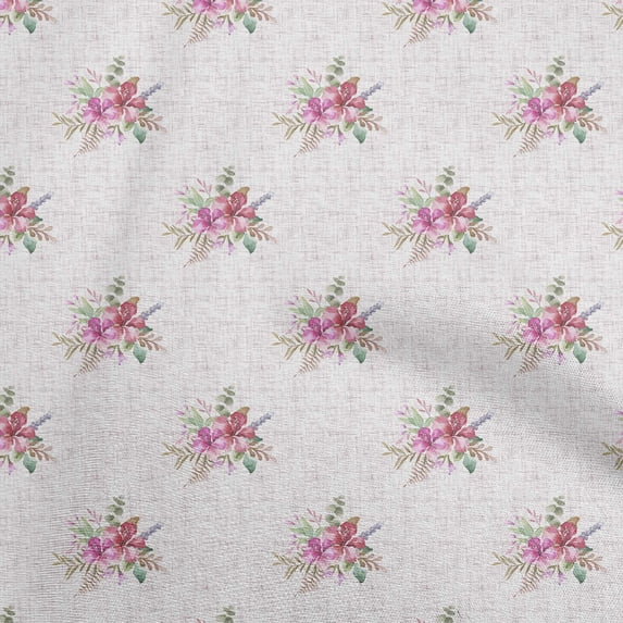 oneOone Georgette Viscose Pink Fabric Watercolor Floral Sewing Fabric By The Yard Printed Diy Clothing Sewing Supplies 42 Inch Wide
