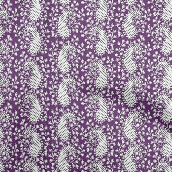 oneOone Georgette Viscose Purple Fabric Block Sewing Craft Projects Fabric Prints By Yard 42 Inch Wide-48