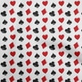 thumbnail image 1 of oneOone Georgette Viscose Red Fabric Poker Card Sewing Craft Projects Fabric Prints By Yard 42 Inch Wide, 1 of 4