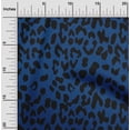 thumbnail image 1 of oneOone Georgette Viscose Royal Blue Fabric Leopard Animal Skin Sewing Material Print Fabric By The Yard 42 Inch Wide, 1 of 4