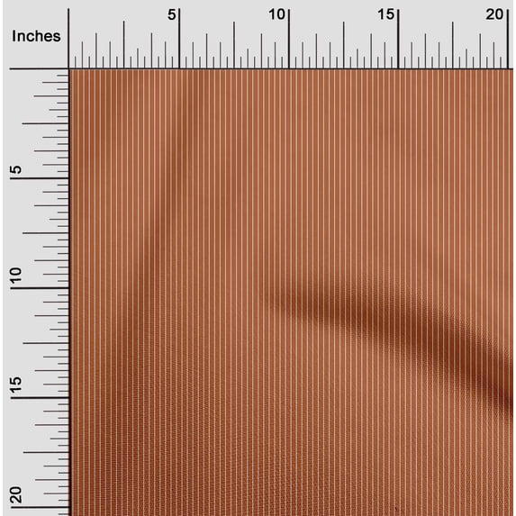 oneOone Georgette Viscose Rust Brown Fabric Stripes Dress Material Fabric Print Fabric By The Yard 42 Inch Wide