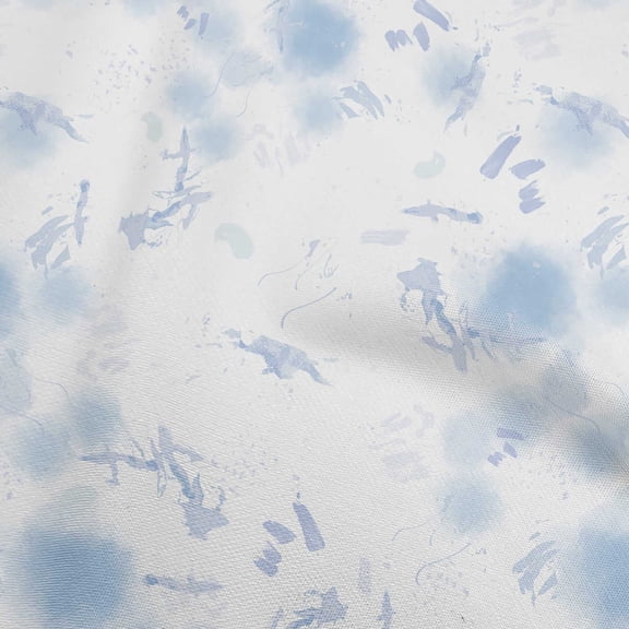oneOone Georgette Viscose Sky Blue Fabric Abstract Sewing Material Print Fabric By The Yard 42 Inch Wide