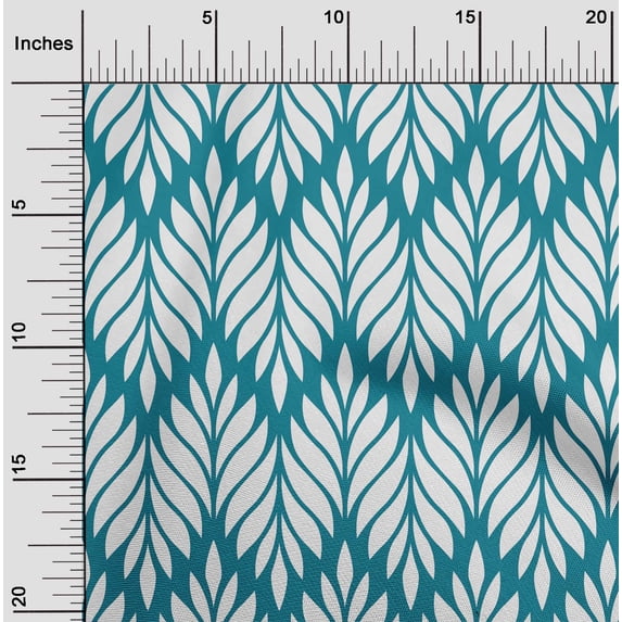 oneOone Georgette Viscose Teal Blue Fabric Tiles Moroccan Sewing Fabric By The Yard Printed Diy Clothing Sewing Supplies 42 Inch Wide