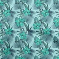 thumbnail image 1 of oneOone Georgette Viscose Turquoise Blue Fabric Tropical Leaf Diy Clothing Quilting Fabric Print Fabric By Yard 42 Inch Wide, 1 of 4