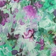 thumbnail image 1 of oneOone Georgette Viscose Turquoise Green Fabric Abstract Floral Fabric For Sewing Printed Craft Fabric By The Yard 42 Inch Wide, 1 of 4
