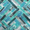 thumbnail image 1 of oneOone Georgette Viscose Turquoise Green Fabric Stripes Diy Clothing Quilting Fabric Print Fabric By Yard 42 Inch Wide, 1 of 4