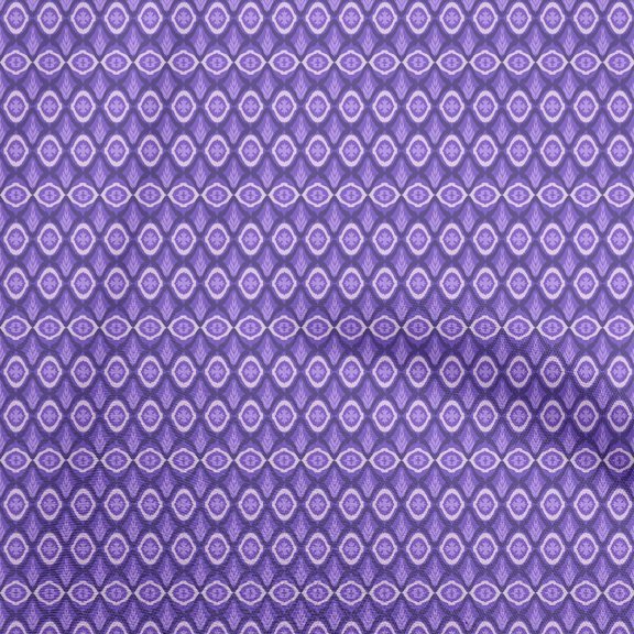 oneOone Georgette Viscose Violet Fabric Asian Ikat Diy Clothing Quilting Fabric Print Fabric By Yard 42 Inch Wide