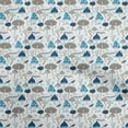 thumbnail image 1 of oneOone Georgette Viscose White Fabric Mushroom Dress Material Fabric Print Fabric By The Yard 42 Inch Wide, 1 of 5