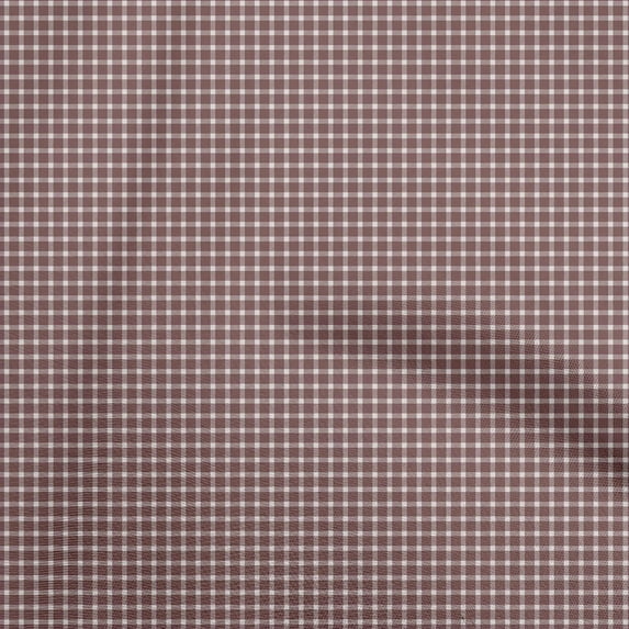 oneOone Georgette Viscose Wine Fabric Check Dress Material Fabric Print Fabric By The Yard 42 Inch Wide
