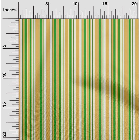 oneOone Georgette Viscose Yellow Fabric Stripes Sewing Craft Projects Fabric Prints By Yard 42 Inch Wide