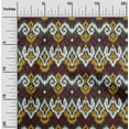 thumbnail image 1 of oneOone Organic Cotton Poplin Twill Fabric Diamond & Swirl Ikat Decor Fabric Printed BTY 42 Inch Wide, 1 of 4