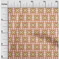 thumbnail image 1 of oneOone Organic Cotton Poplin Twill Fabric Ethnic Geometric Flame Stitch Printed Craft Fabric BTY 42 Inch Wide, 1 of 4
