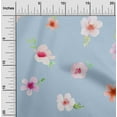 thumbnail image 1 of oneOone Organic Cotton Poplin Twill Fabric Flower & Leaves Watercolor Print Sewing Fabric BTY 42 Inch Wide, 1 of 4