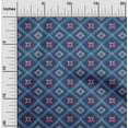 thumbnail image 1 of oneOone Organic Cotton Poplin Twill Fabric Geometric Ikat Print Fabric BTY 42 Inch Wide, 1 of 4
