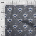 thumbnail image 1 of oneOone Organic Cotton Poplin Twill Fabric Leaves & Floral Block Print Fabric By The Yard 42 Inch Wide, 1 of 4