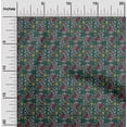 thumbnail image 1 of oneOone Organic Cotton Poplin Twill Fabric Leaves & Floral Block Printed Fabric 1 Yard 42 Inch Wide, 1 of 4