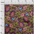 thumbnail image 1 of oneOone Organic Cotton Poplin Twill Fabric Leaves & Floral Clip Art Print Fabric By Yard 42 Inches Wide, 1 of 4