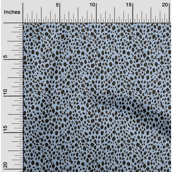 oneOone Organic Cotton Poplin Twill Fabric Leopard Animal Skin Print Sewing Fabric BTY 42 Inch Wide