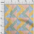 thumbnail image 1 of oneOone Organic Cotton Poplin Twill Fabric Line|Chevron & Triangle Geometric Print Fabric By The Yard 42 Inches Wide, 1 of 4
