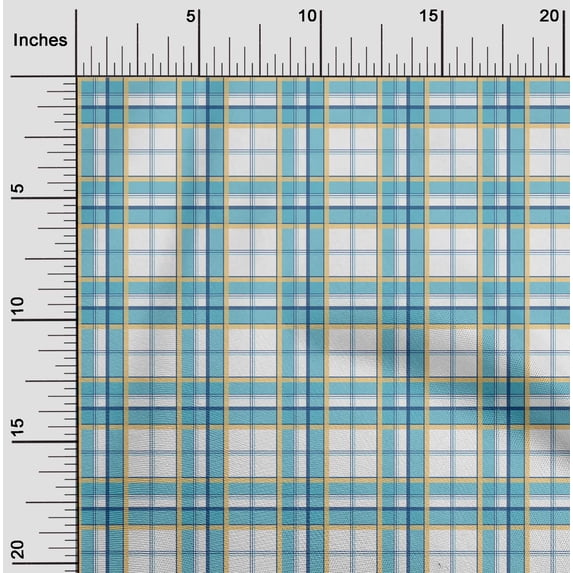 oneOone Organic Cotton Poplin Twill Fabric Madras Check Fabric Prints By Yard 42 Inch Wide