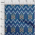 thumbnail image 1 of oneOone Organic Cotton Poplin Twill Fabric Paisley & Chevron Ikat Decor Fabric Printed BTY 42 Inch Wide, 1 of 4