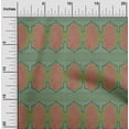 thumbnail image 1 of oneOone Organic Cotton Poplin Twill Fabric Peacock Block Printed Craft Fabric BTY 42 Inch Wide, 1 of 1