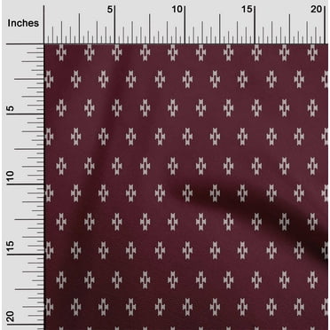 oneOone Organic Cotton Poplin Twill Fabric Plus Sign Kasuri Print Fabric By Yard 42 Inch Wide