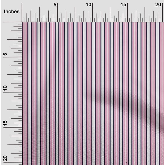 oneOone Organic Cotton Poplin Twill Fabric Shadow Stripe Print Fabric By The Yard 42 Inch Wide