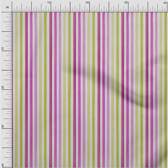oneOone Organic Cotton Poplin Twill Fabric Stripe Panel Print Fabric BTY 42 Inch Wide