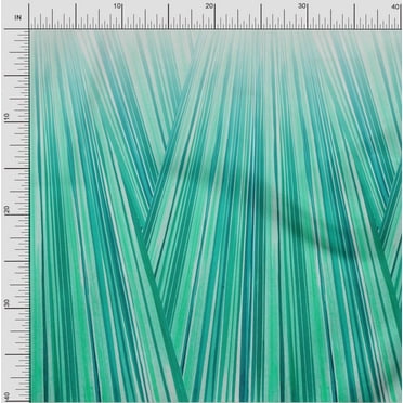 oneOone Organic Cotton Poplin Twill Fabric Stripe Panel Print Fabric By The Yard 42 Inch Wide