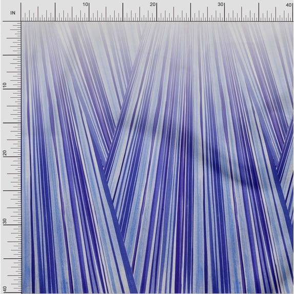 oneOone Organic Cotton Poplin Twill Fabric Stripe Panel Printed Fabric 1 Yard 42 Inch Wide