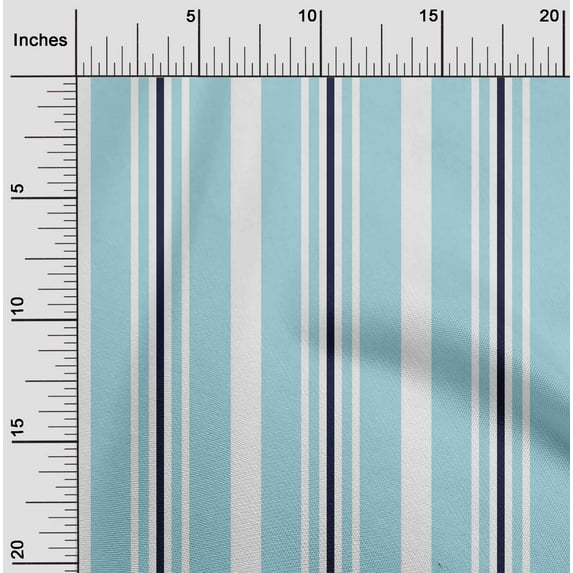 oneOone Organic Cotton Poplin Twill Fabric Stripe Print Fabric By The Yard 42 Inch Wide