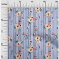thumbnail image 1 of oneOone Organic Cotton Poplin Twill Fabric Stripe|Watercolor Leaves & Peony Floral Decor Fabric Printed BTY 42 Inch Wide, 1 of 4