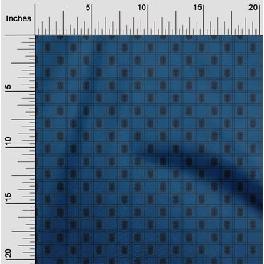 oneOone Organic Cotton Poplin Twill Fabric Swirl & Check Ikat Print Fabric By The Yard 42 Inch Wide