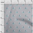 thumbnail image 1 of oneOone Organic Cotton Poplin Twill Fabric Waves & Sailboat Ocean Print Fabric by Yard 42 Inch Wide, 1 of 4