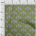 thumbnail image 1 of oneOone Organic Cotton Voile Fabric Animal Face Block Printed Fabric 1 Yard 42 Inch Wide, 1 of 4