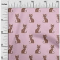 thumbnail image 1 of oneOone Organic Cotton Voile Fabric Cat Ikat Fabric Prints By Yard 42 Inch Wide, 1 of 4