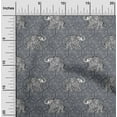 thumbnail image 1 of oneOone Organic Cotton Voile Fabric Elephant Block Print Sewing Fabric BTY 42 Inch Wide, 1 of 4